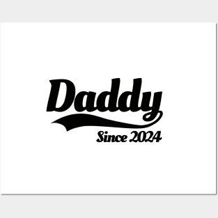 Daddy since 2024 father pregnancy pregnant baby Posters and Art